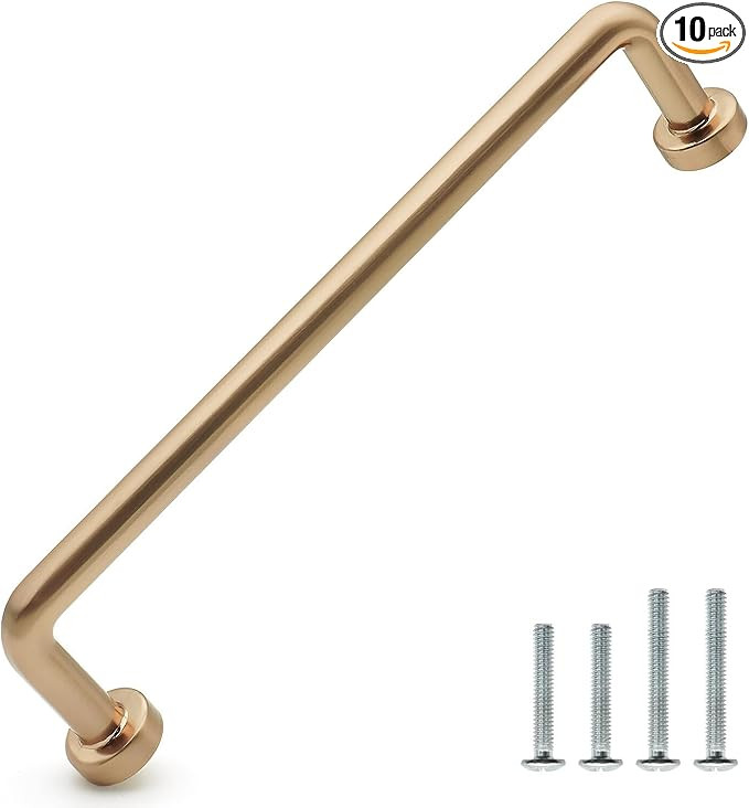 10 Pack Champagne Bronze Cabinet Pulls 5 Inch(128mm) Hole Center Solid Zinc Alloy Drawer Dresser ... | Amazon (US)