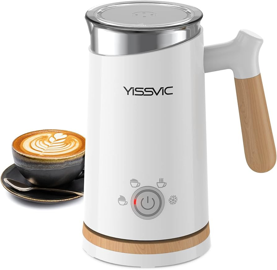 YISSVIC Milk Frother Electric Milk Steamer Automatic Hot or Cold Milk Foam Maker for Capuccino Ch... | Amazon (UK)