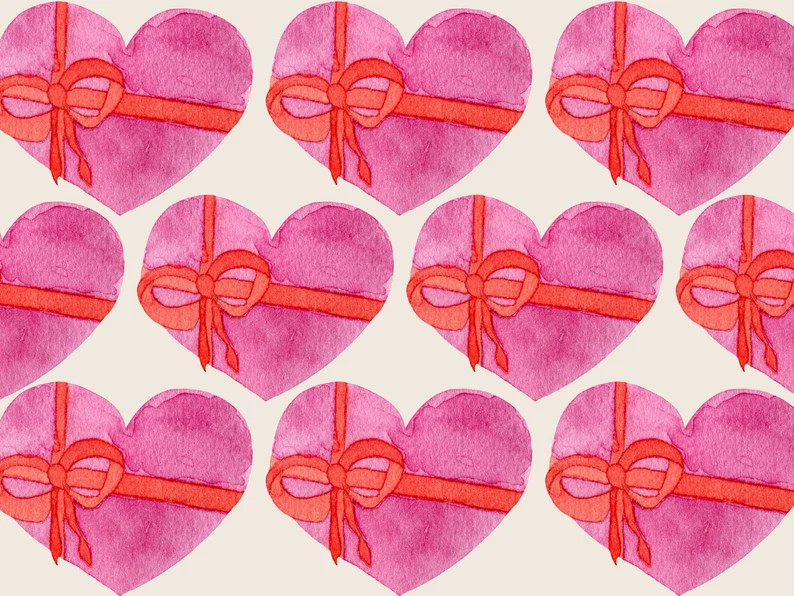 Frame TV Art File, Valentine Frame TV, Pink and Red, Watercolor Hearts, Chocolate Box, Valentine ... | Etsy (US)