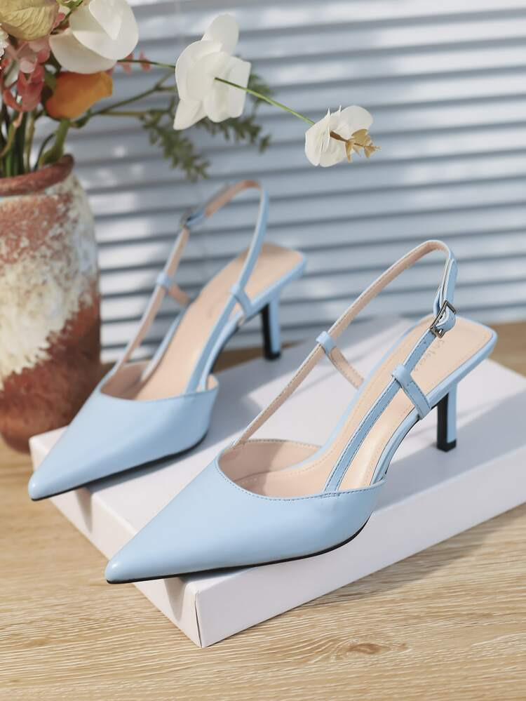 Elegant Slingback Pumps For Women, Minimalist Stiletto Heeled Pumps | SHEIN