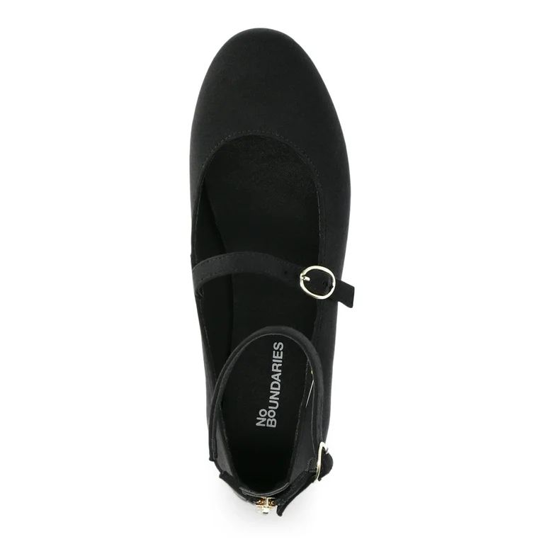 No Boundaries Women's Ankle-strap Mary Jane Flat | Walmart (US)