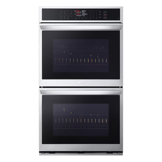 LG Air Fry with EasyClean 30-in Smart Double Electric Wall Oven with Air Fry Single-fan and Self-... | Lowe's