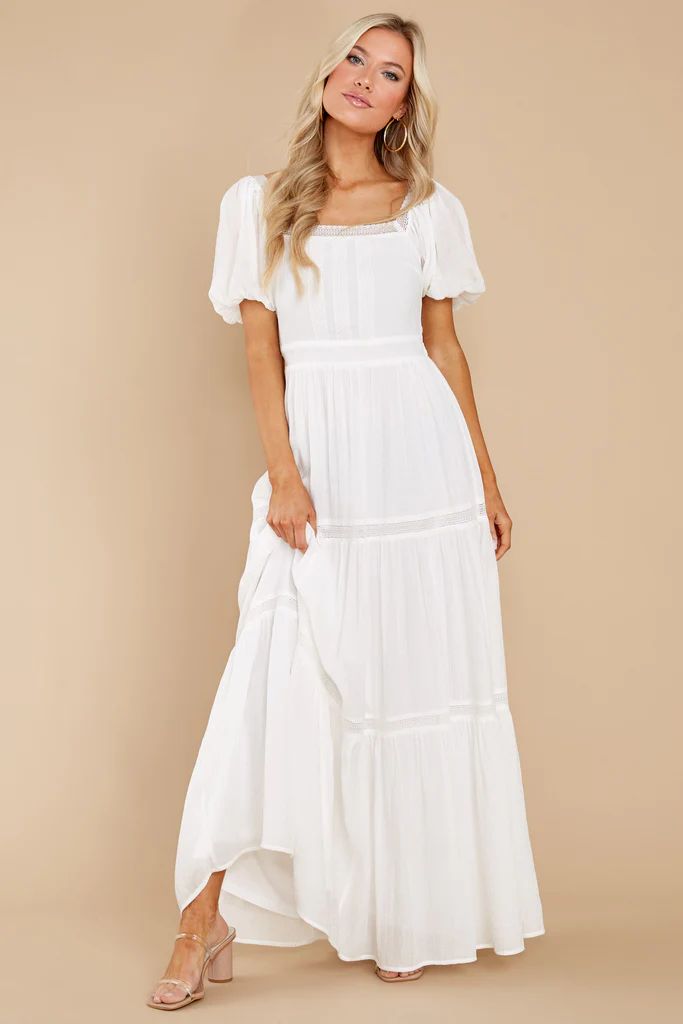 Recognize Love White Maxi Dress | Red Dress 