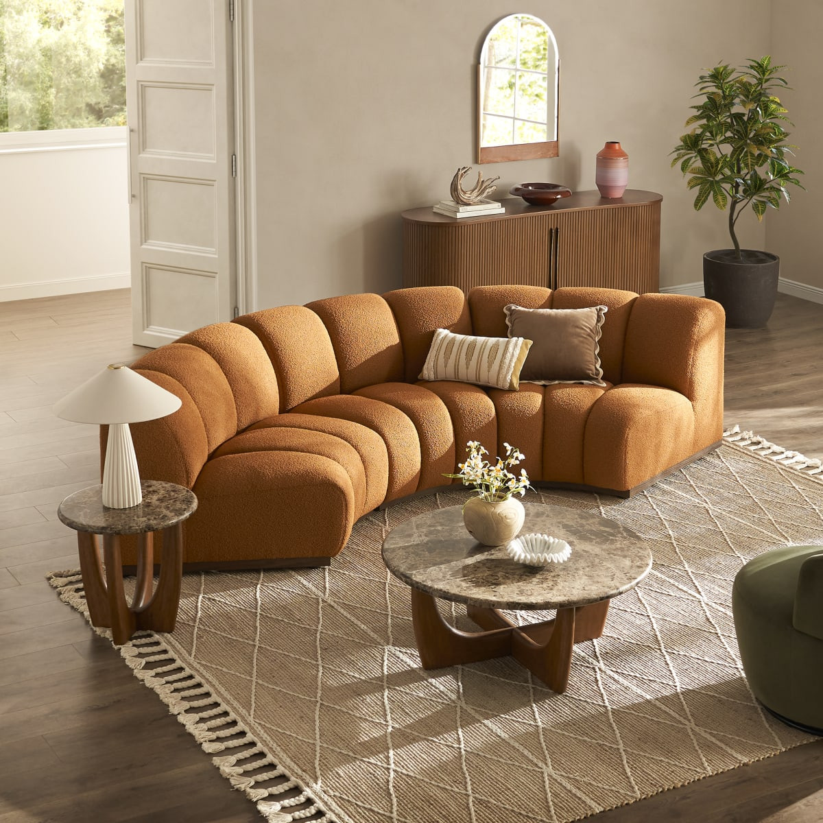 Ginger Performance Boucle 3 Seater Sofa | Marlow by Castlery | Castlery US