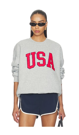 Usa Offside Crewneck in Grey | Revolve Clothing (Global)