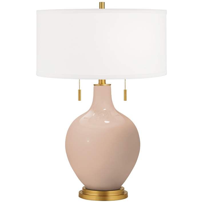 Italian Coral Toby Brass Accents Table Lamp - #641A6 | Lamps Plus | Lamps Plus
