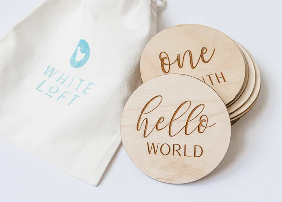 Monthly Milestone Marker Disc for Baby Wooden Baby Month | Etsy | Etsy (US)