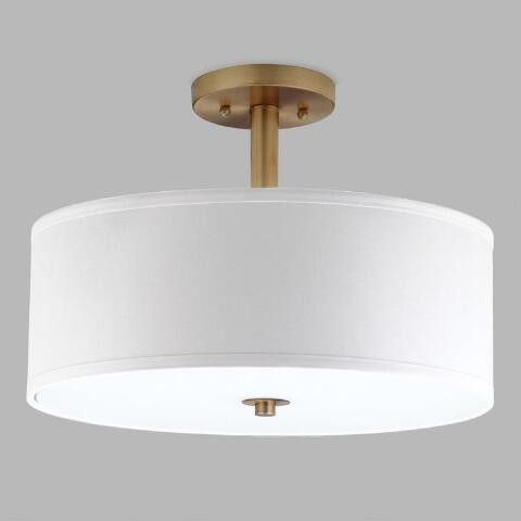 Alysian Gold And White Flush Mount Ceiling Light | World Market
