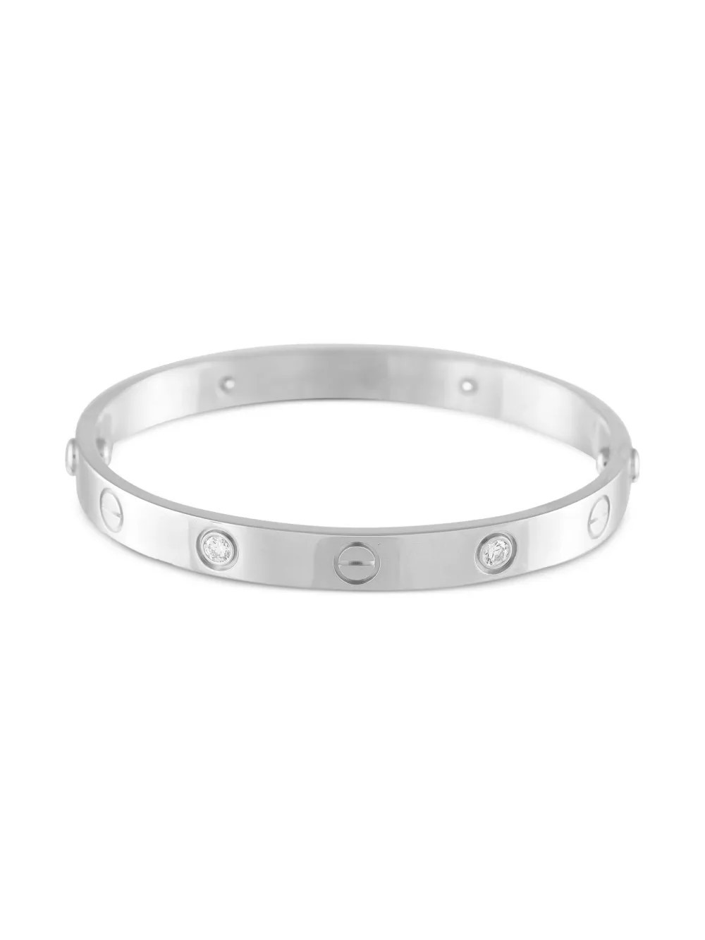 Cartier 18kt white gold Love diamond bracelet - Silver | Farfetch Global