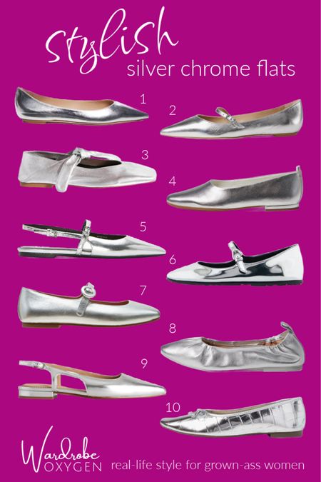 The hottest shoe trend for 2024 are silver mirror flats. Chrome Mary Jane flats, square toes, slingbacks and potted toe flats all look updated with a silver chrome finish. My favorites (I own #3)

#LTKshoecrush #LTKstyletip #LTKfindsunder100