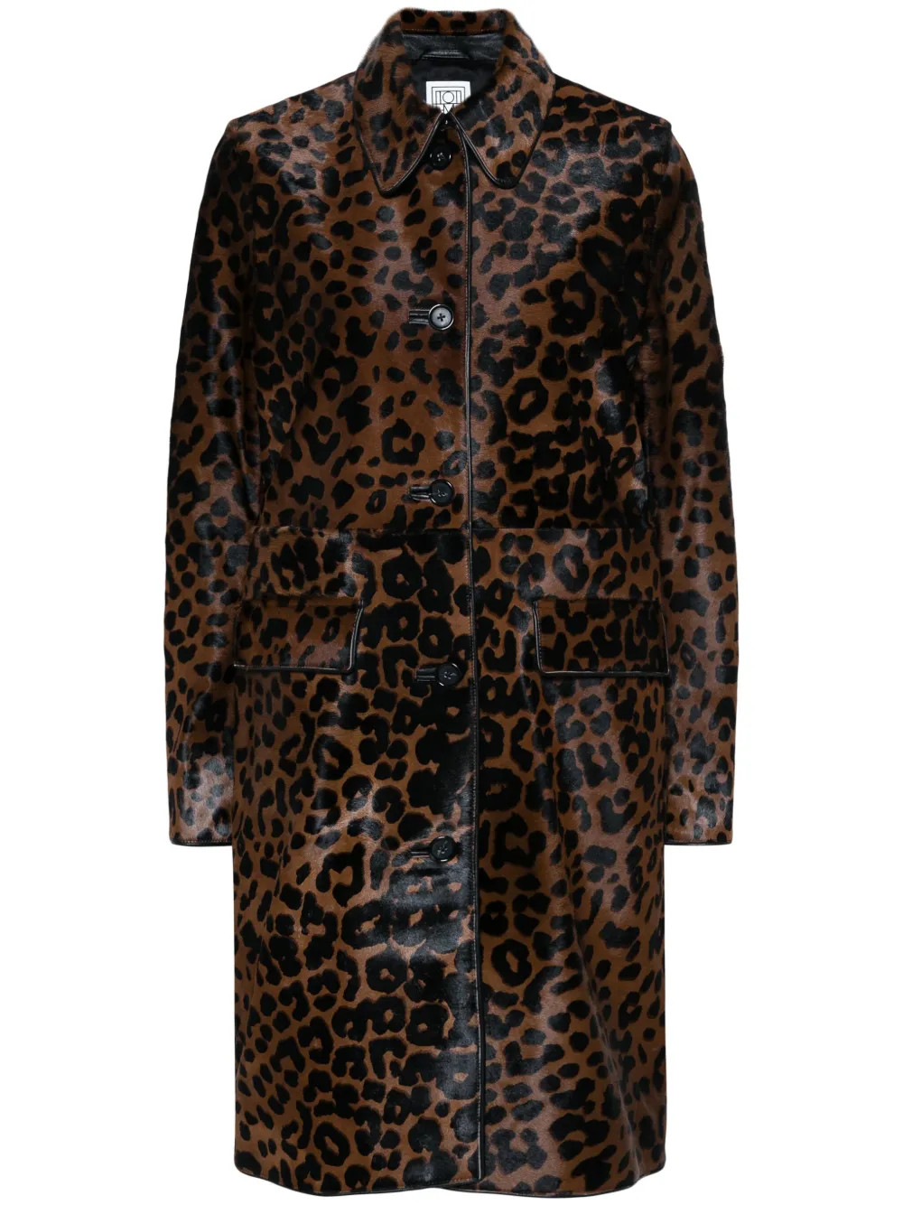 TOTEME leopard-print single-breasted Coat | Brown | FARFETCH | Farfetch Global