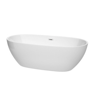 Wyndham Collection WCBTK156171 White / Polished Chrome Trim Juno 71" Freestanding Soaking Tub wit... | Build.com, Inc.