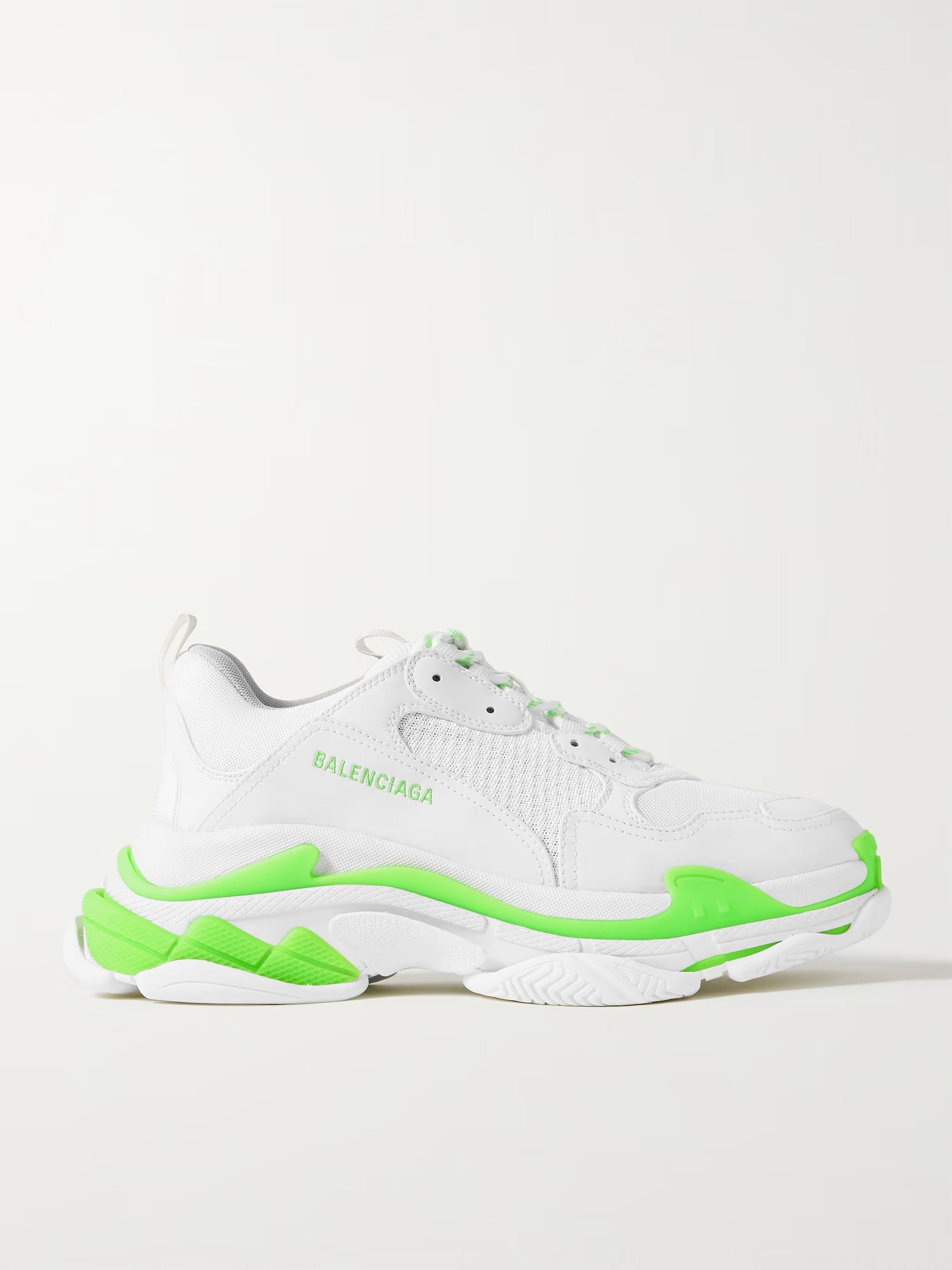 Triple S Mesh and Faux Leather Sneakers | Mr Porter (UK)