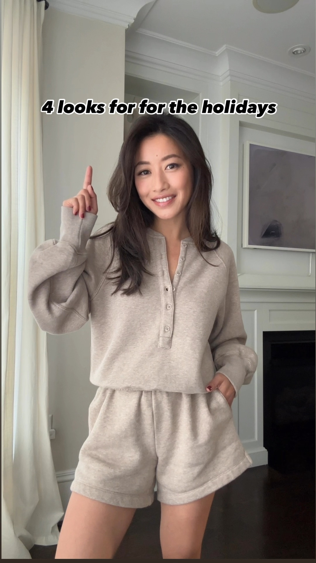 @abercrombie’s Black Friday sale just started for myAF members (free to join, just create a login)  - also code AFJEAN stacks for an additional discount! #abercrombiepartner

Intro loungewear outfit:
• Essential Sunday Henley Crew in oatmeal xxs
• Vintage Sunday shorts in oatmeal xs (I have had these for a while - very comfy, I just sized up for waist)

Look 1:
• Long Sleeve Slash Mesh Top xxs - worn with black bra but wear cami instead for more modest coverage!

• Harper Tailored Premium Crepe Ultra-Wide Leg Pant in black 24 short 

Look 2:
• Collared Cardigan in Taupe xxs - looser fit with sleeves cuffed up. 

• Wool-blend Tailored Topcoat in brown herringbone xxs petite - TTS, thicker warm weight with a full lining and straighter cut fit with room to layer sweaters under. 

• Scarlett Mini Skort in light taupe xxs
- FYI the cream color shows wrinkles more so I would recommend a darker color

• Amazon slim calf boots  

Look 3:
• Sequin Straight Neck Midi Dress in black xxs petite - some reviews mention that it’s loose, but it’s pretty fitted on me with adjustable straps. 

Look 4:
•Long sleeved velvet asymmetrical draped top xxs - slim fit, sleeves are long (I folded under) I wore a regular bra and tucked one strap in, but a strapless or convertible bra would work well

•Sloane wide leg trousers 24 short - works well for me (5ft) with a mid heel

Appearance # 5:
• Nori is obsessed with this sequins separate set! She is age 6 and in between AF kid sizes. I was afraid 7/8 would be too big so I got 5/6 which fits a tad small on her in the shirt length and pants length, so I suggest sizing up on the sequin top+ pants if in between sizes. Faux fur coat is size 7/8 and I folded her sleeves under 

Both pieces are lined and she hasn’t complained about any itchiness. 

Holiday outfits, Christmas and Thanksgiving outfits, NYE dress, girls kids party outfits, Gifts for Her, Boots 

#LTKKids #LTKCyberWeek #LTKHoliday