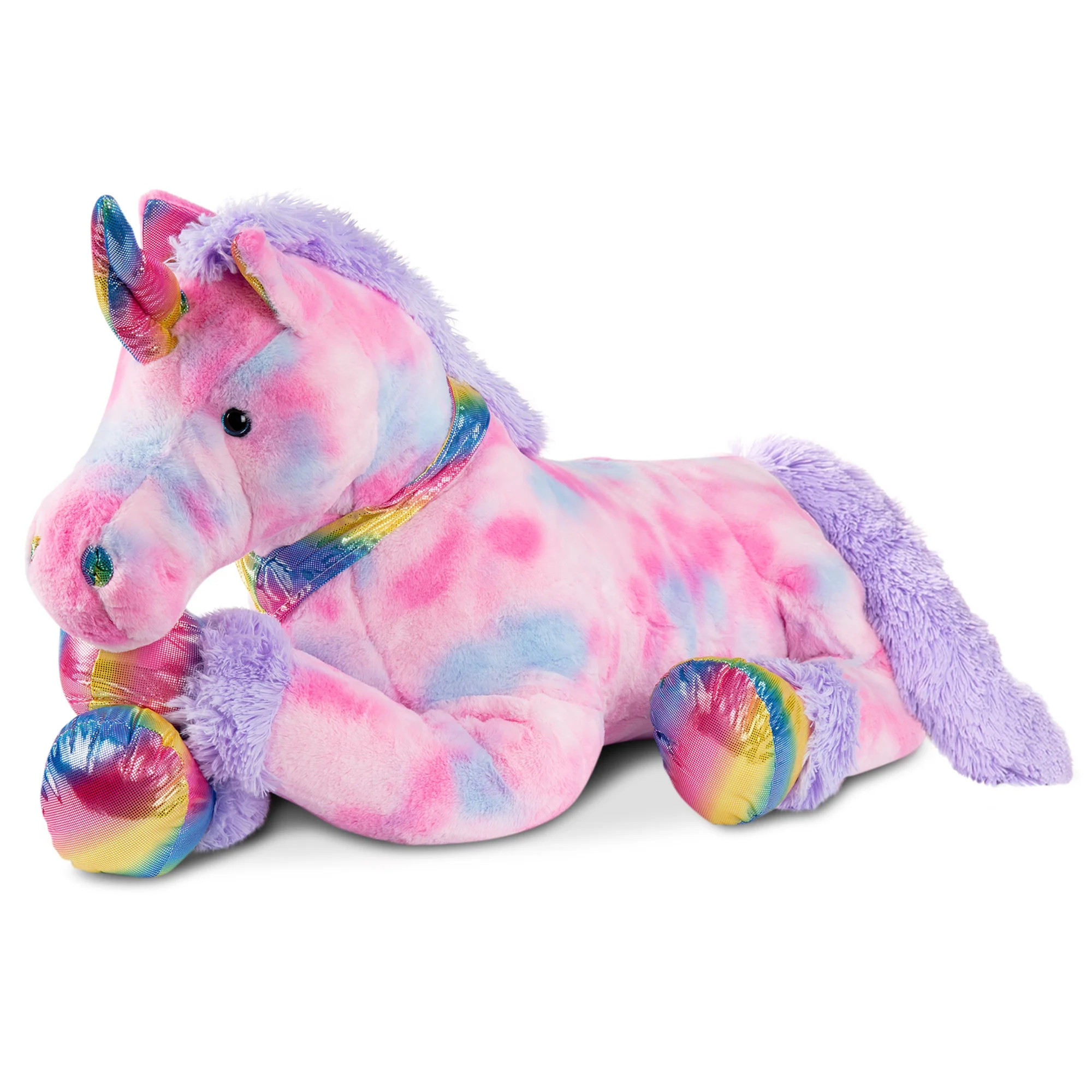Best Choice Products 52in Kids Large Plush Unicorn, Life-Size Stuffed Animal Toy w/ Rainbow Detai... | Walmart (US)