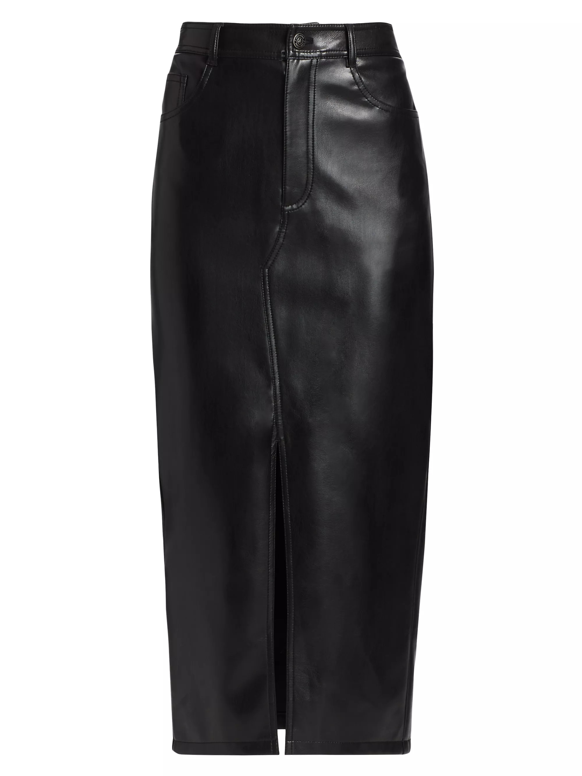 Tana Faux Leather Midi-Skirt | Saks Fifth Avenue