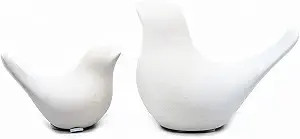 Small Animal Birds Statues Home Decor Modern Style White Decorative Ornaments for Living Room, Be... | Amazon (US)