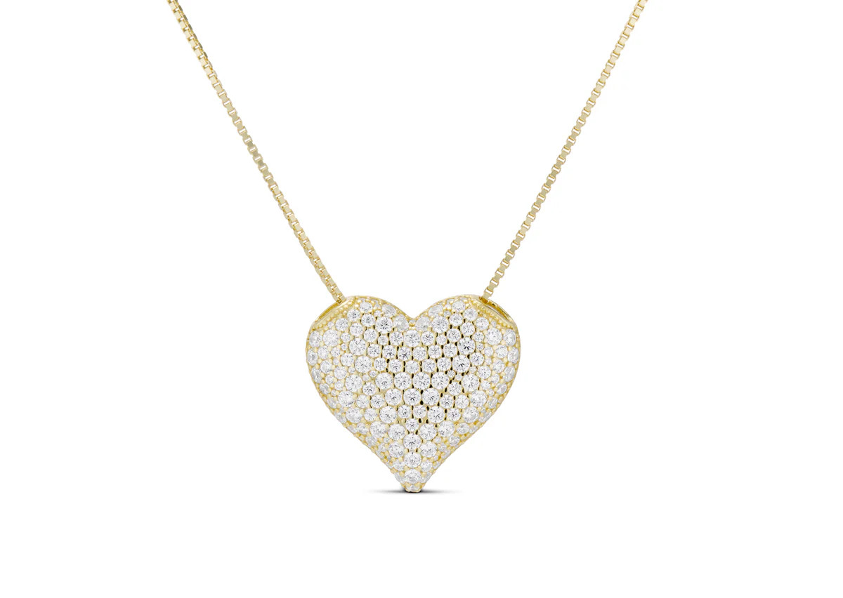 ICED JUMBO HEART NECKLACE | EP JEWELS 