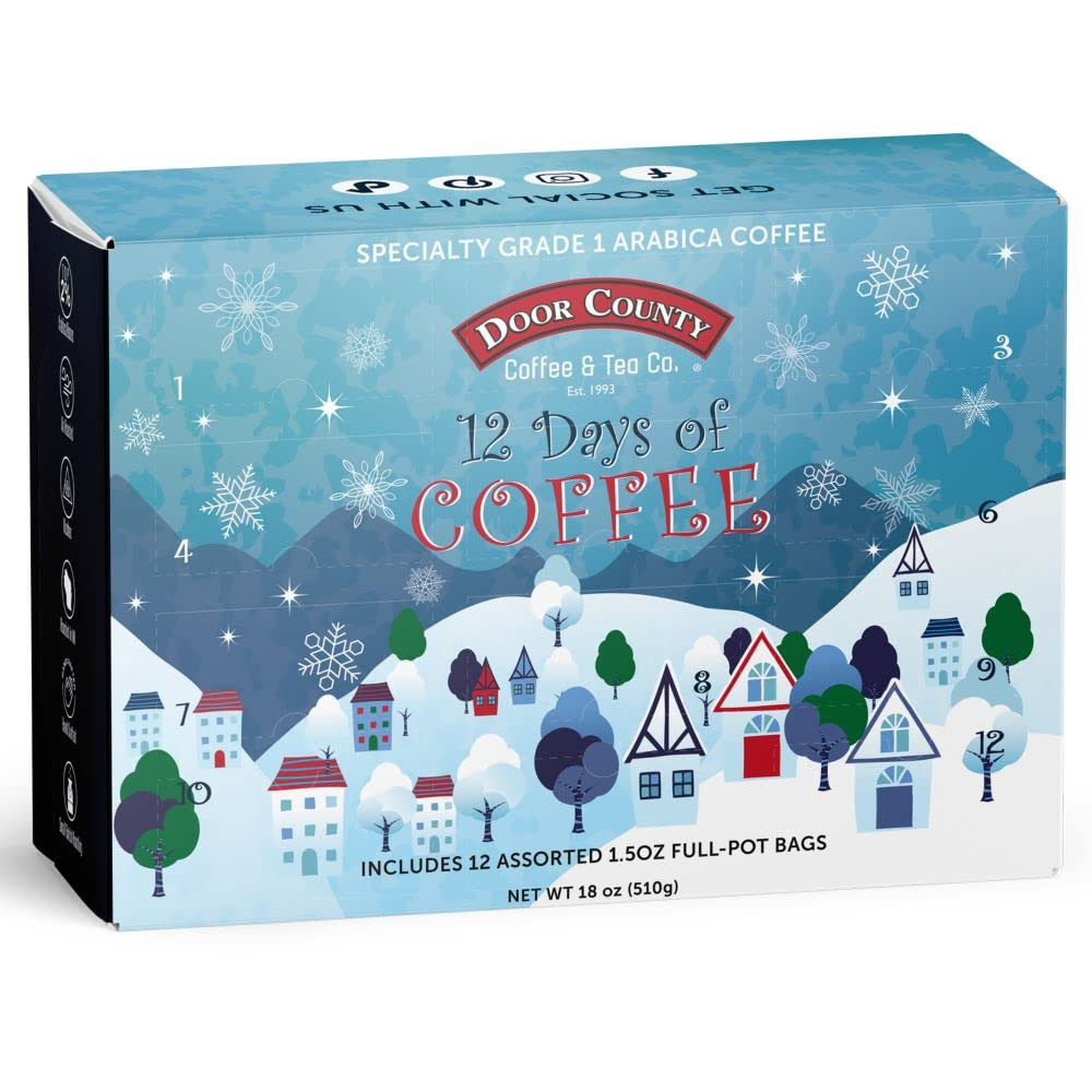 Amazon.com : 12 Days of Coffee - 2022 Christmas Coffee Advent Calendar - 12 Full-Pot Bags of Flav... | Amazon (US)