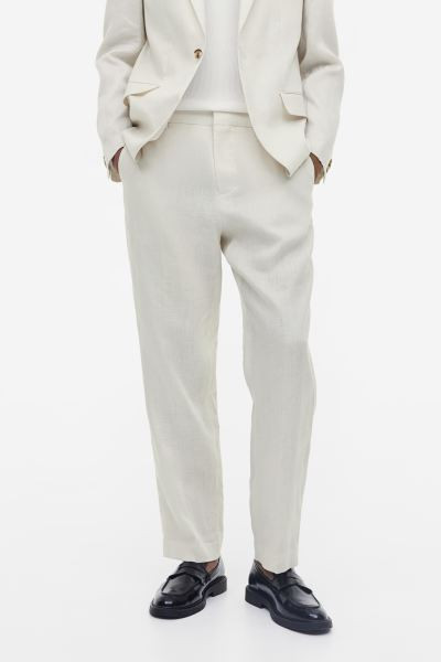Anzughose aus Leinen Regular Fit - Hellbeige - Men | H&M AT | H&M (DE, AT, CH, NL, FI)