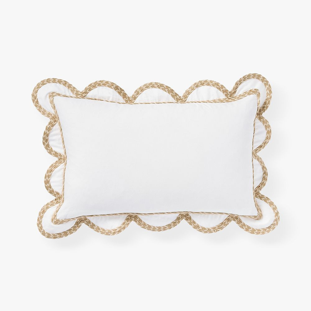 Scallop Jute Pillow Cover | Pottery Barn Teen