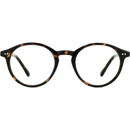 Blue Light Blocking Glasses Men Women Vintage Thick Round Rim Frame Eyeglasses | Walmart (US)