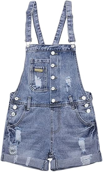 AvaCostume Womens Wash Jumper Denim Overall Shorts | Amazon (US)