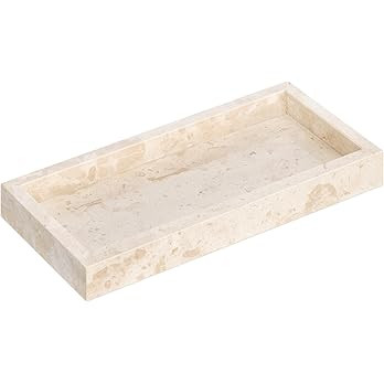 Navaris Travertine Jewellery Tray - 25 x 12 x 3 cm - Natural Stone Beige Organiser Dish - Decorat... | Amazon (US)
