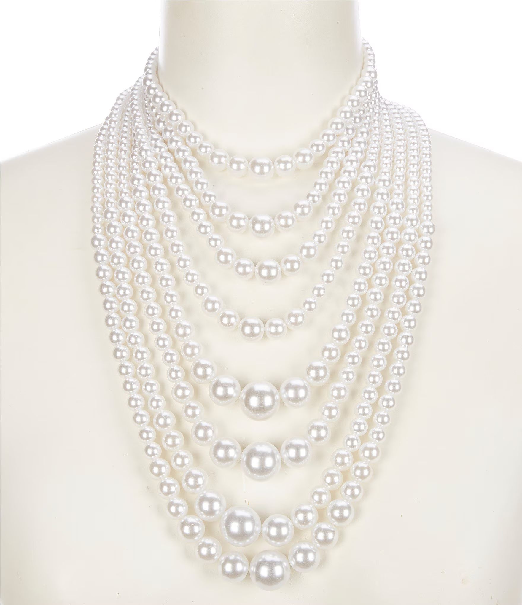 Natasha Accessories Pearl Long Multi-Strand Statement Necklace | Dillard's | Dillard's