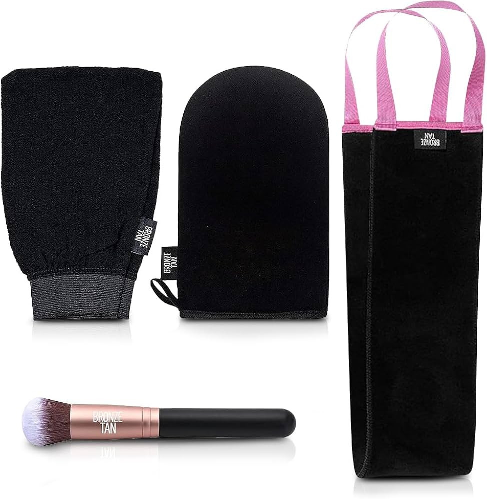 Bronze Tan Self Tanner Accessory Kit - Includes Self Tanning Mitt, Tan Remover Exfoliating Mitt, ... | Amazon (US)