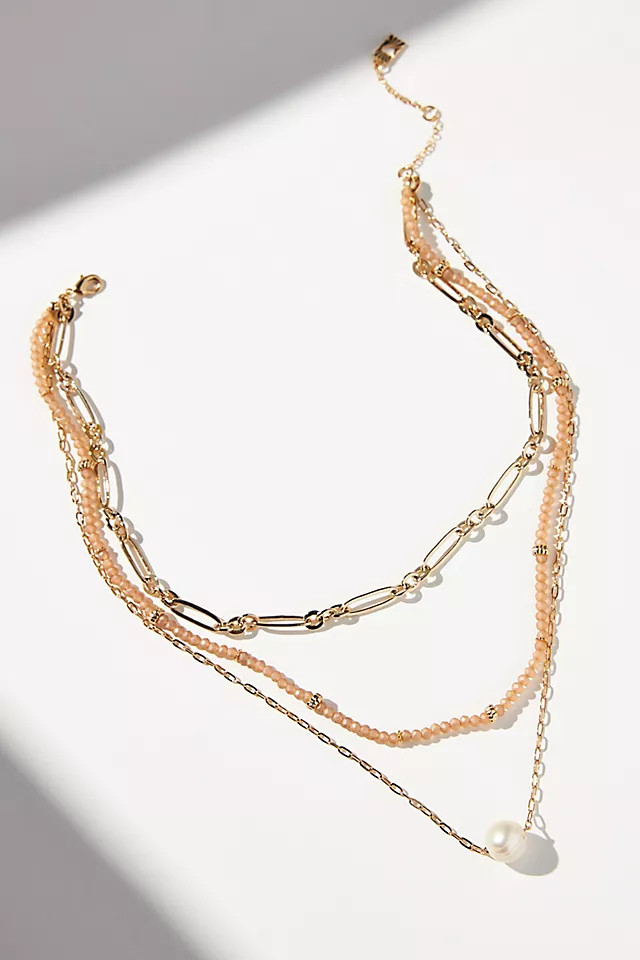 Dainty Layered Pearl Necklace | Anthropologie (US)