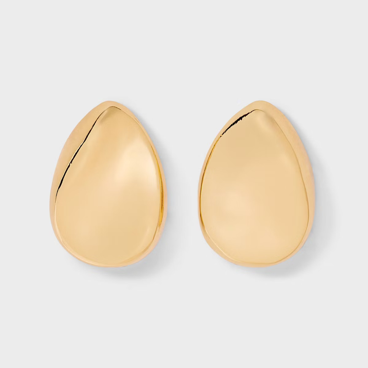 Smooth Pear Drop Earrings - A New Day™ Gold: Nickel-Free Metal, Post Closure, 1.5" Length | Target
