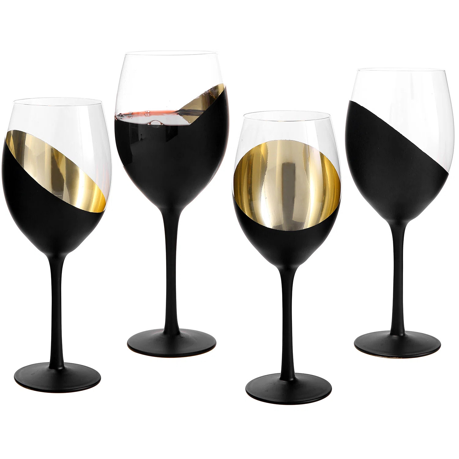 Jaiveon 14oz. Wine Glass Set (Set of 4) | Wayfair North America