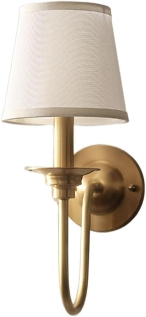 North America E14 Copper Wall Sconces Fabric Lights Retro Farmhouse Light Wall Mounted Lava Suita... | Amazon (US)