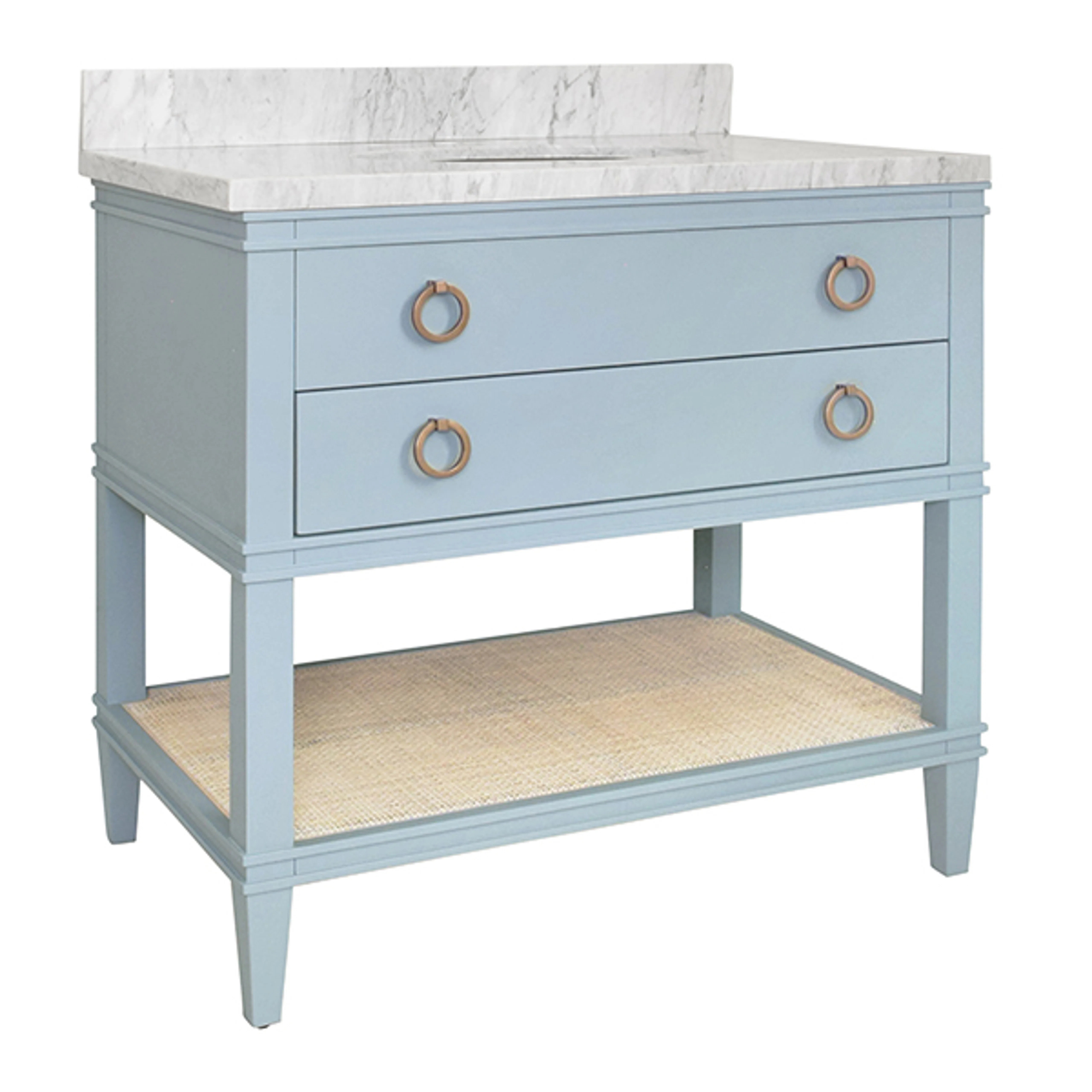 Cutler 36.5'' Single Bathroom Vanity with Marble Top | Wayfair North America