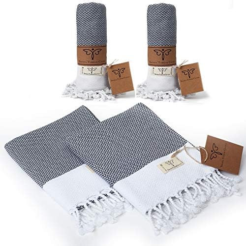 Smyrna Original Turkish Hand Towels Orientina Series Set of 2 | 100% Cotton, 16 x 40 Inches | Decora | Amazon (US)