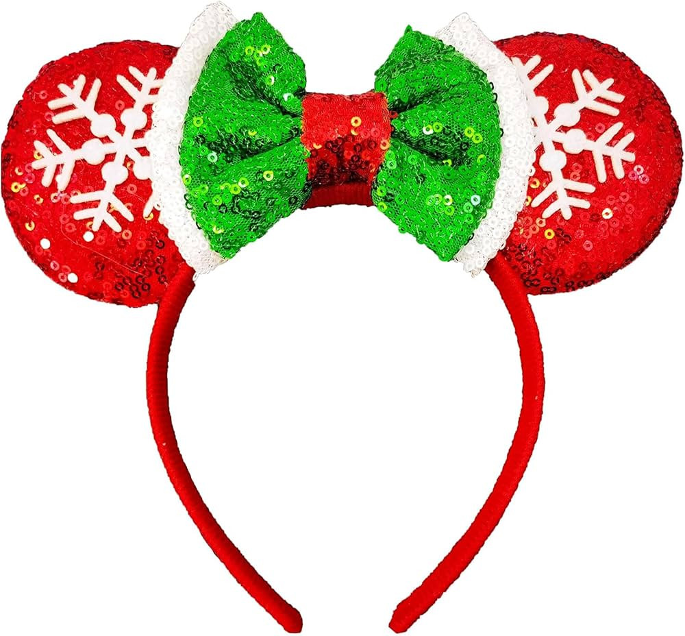 ASHONE Mouse Ears Headbands for Women Groups Mouse Ears Shiny Bows for Birthday Themed Events Acc... | Amazon (US)