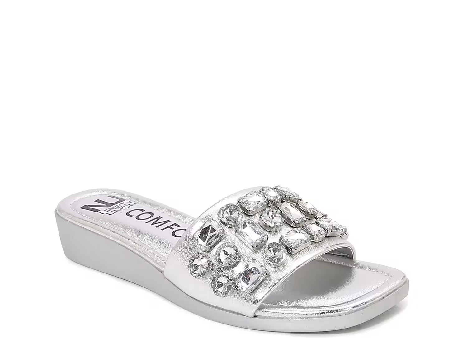 Ninety Union Seaside Wedge Sandal | Women's | Silver Metallic | Size 10 | Sandals | DSW