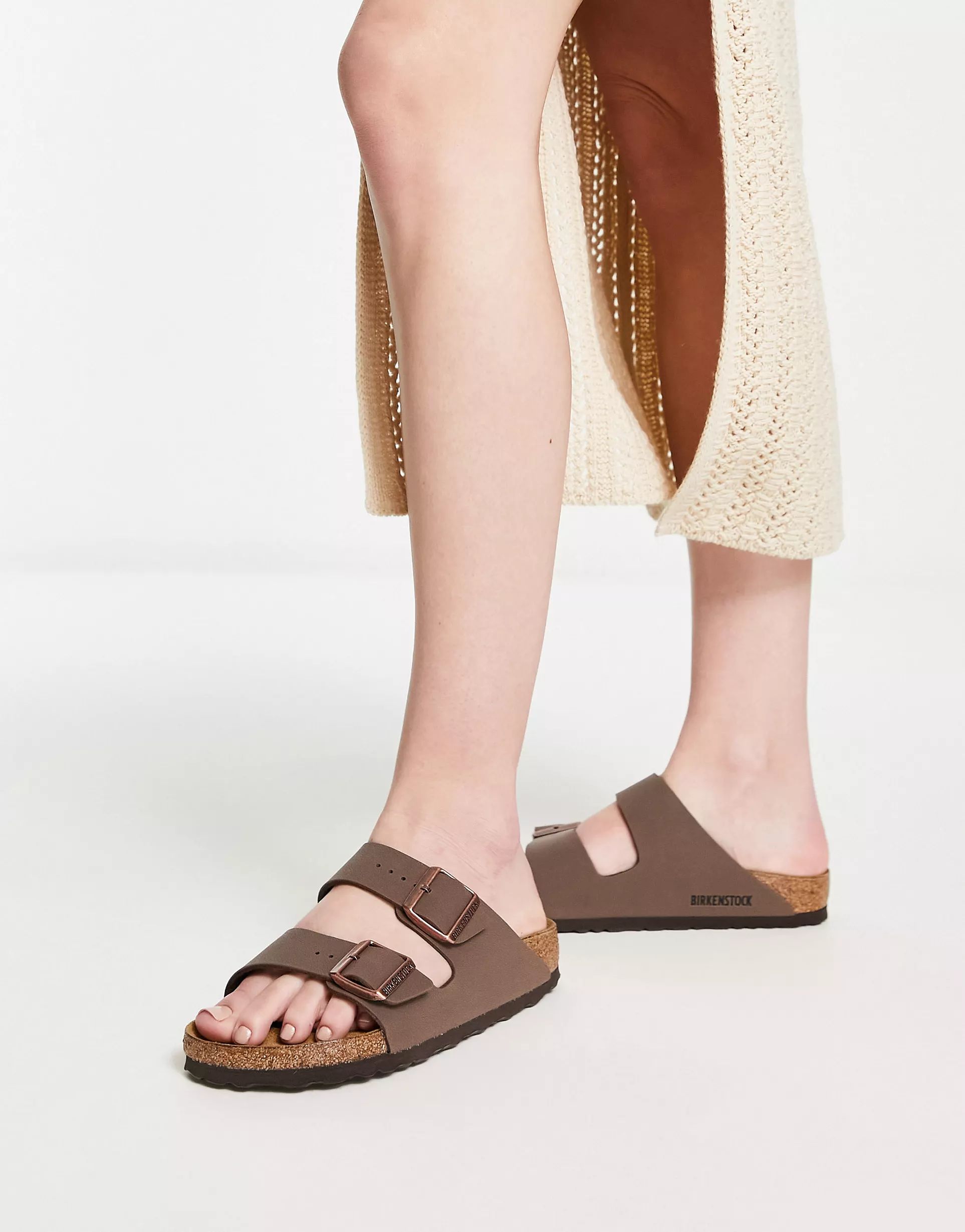 Birkenstock Arizona vegan sandals in mocha brown | ASOS | ASOS (Global)