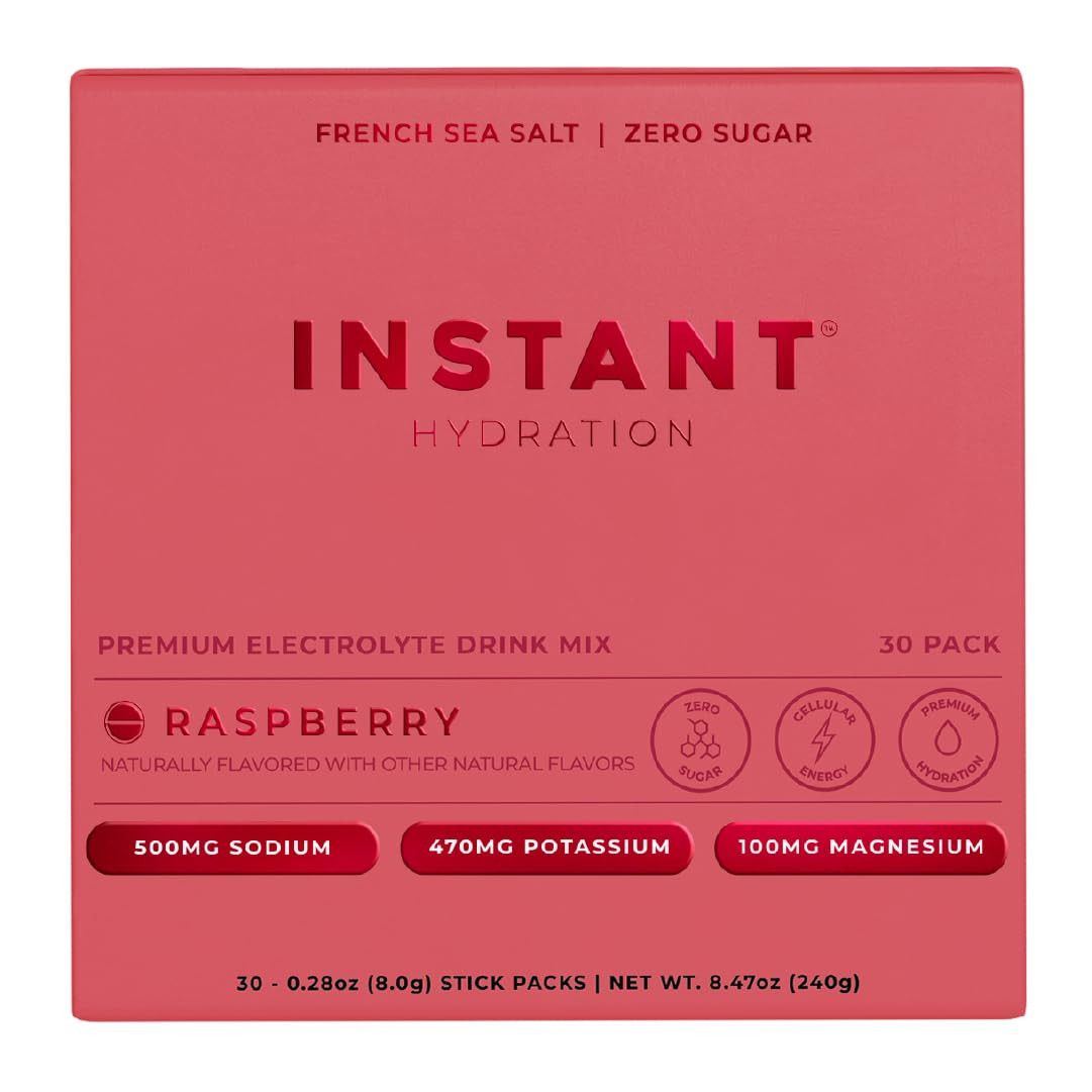 Instant Hydration Electrolytes Powder Packets - Raspberry Electrolyte Drink Mix - Zero Sugar - Ke... | Amazon (US)