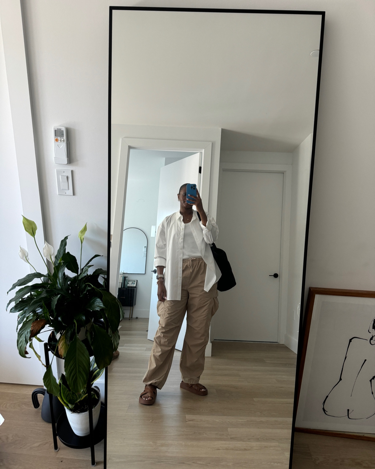 Throw and go outfit 😍 parachute pants with a white long sleeve button up is perfect for any casual occasion. 

#LTKSeasonal #LTKStyleTip #LTKFindsUnder100