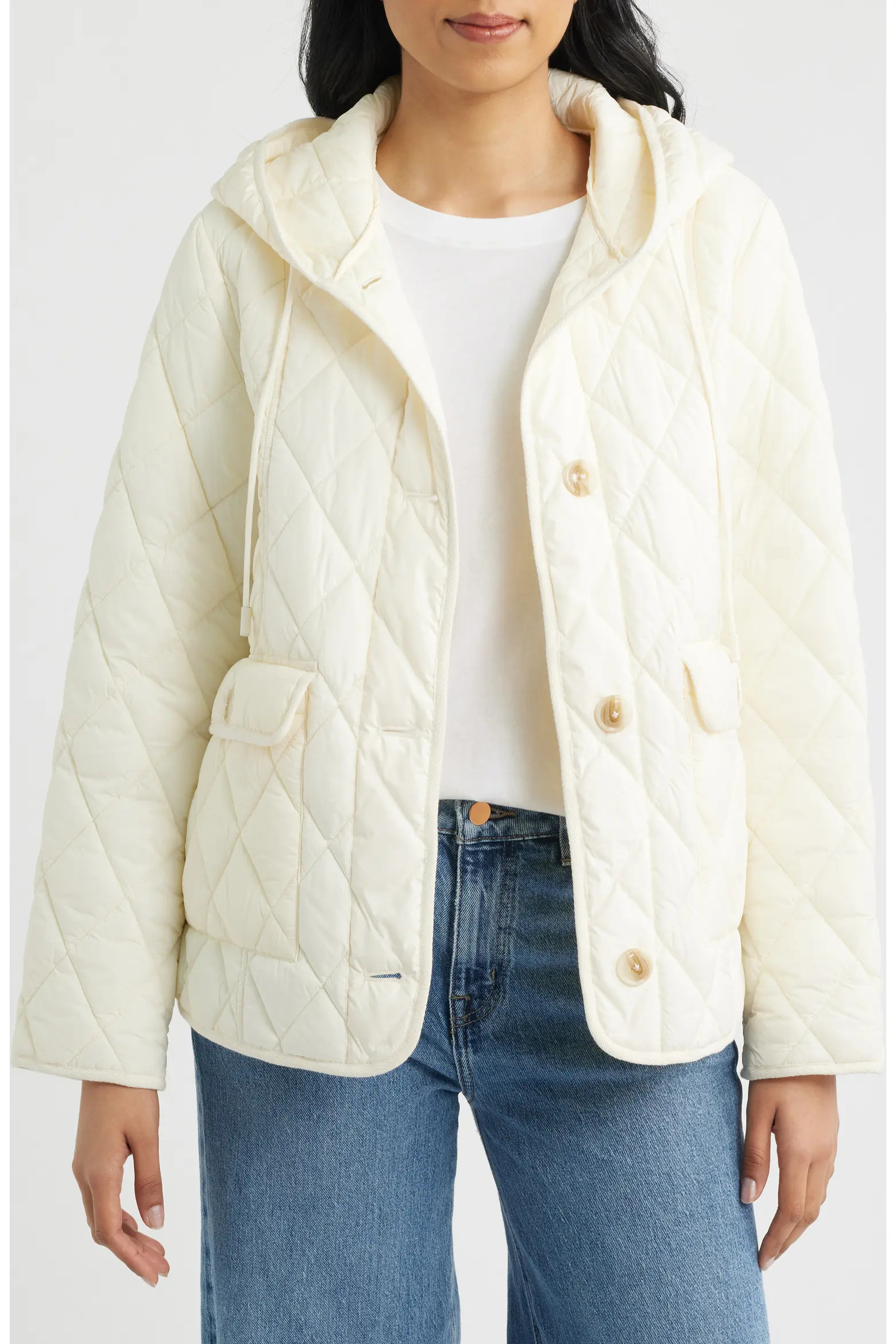 Diamond Quilted Hooded Liner Jacket (Women) | Nordstrom | Nordstrom