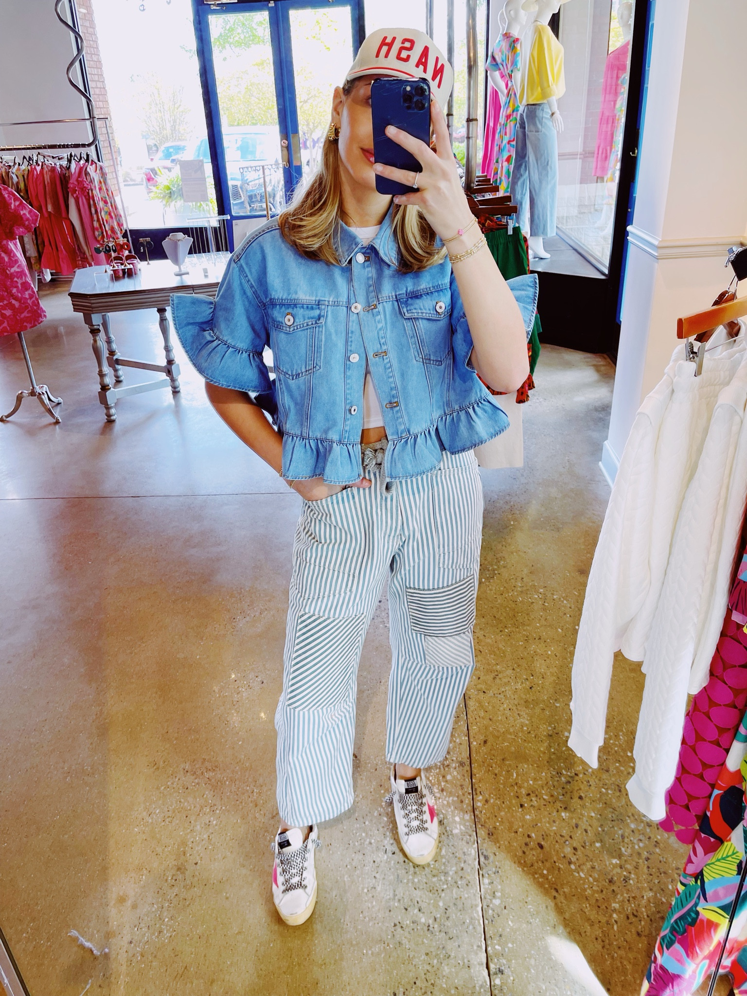 Work OOTD ⚡️

Striped pants, sneakers, spring outfit, green stripes, masters, cute, free people, nuuly, anthropologie, colorful, funky, mixed print outfits, boho, preppy, cool, nash, nashville, barrel jeans, barrel pants, basics, blue jean 

#LTKxTarget #LTKworkwear #LTKstyletip
