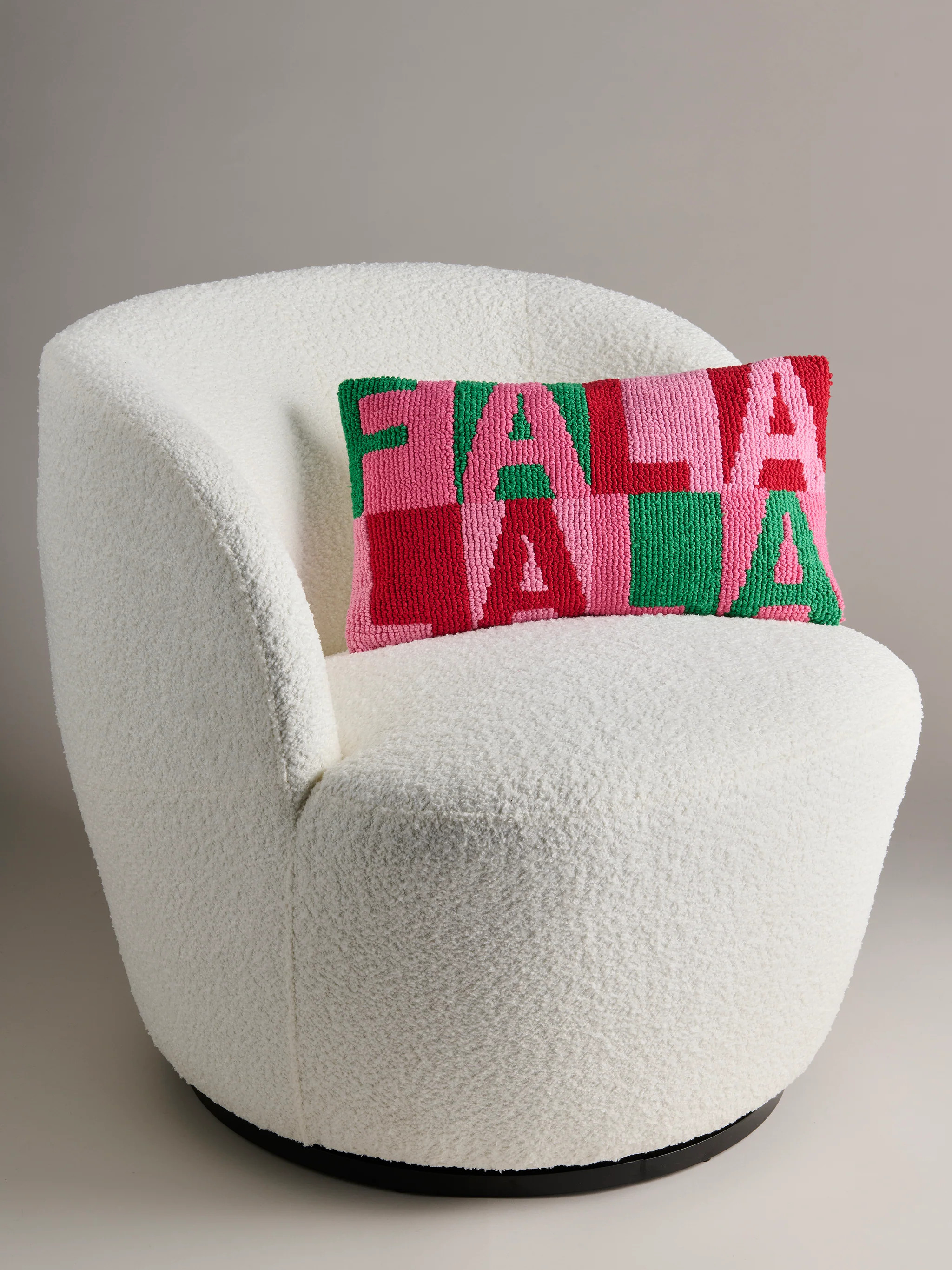 Shiraleah "Fa La La" Tufted Pillow, Multi | Shiraleah