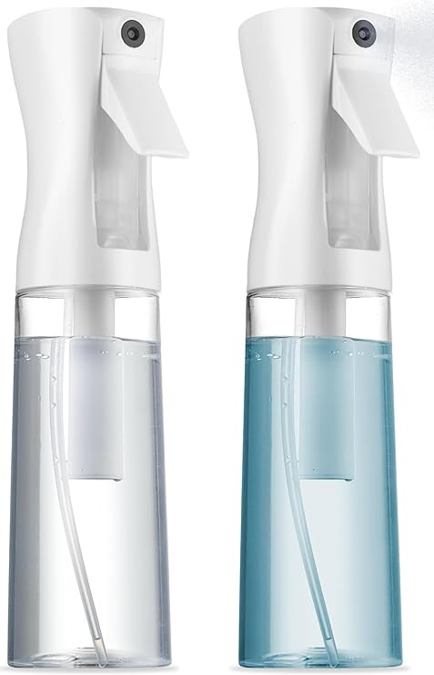 2 Pack Continuous Spray Bottles - Ultra Fine Mist Sprayer | Water Spray Bottle For Hair Mister Sp... | Amazon (US)
