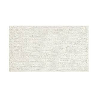 Laura Ashley Butter Chenille Non-Slip Ivory Beige 17 in. x 24 in. Polyester Bath Mat LAYMB006114 ... | The Home Depot