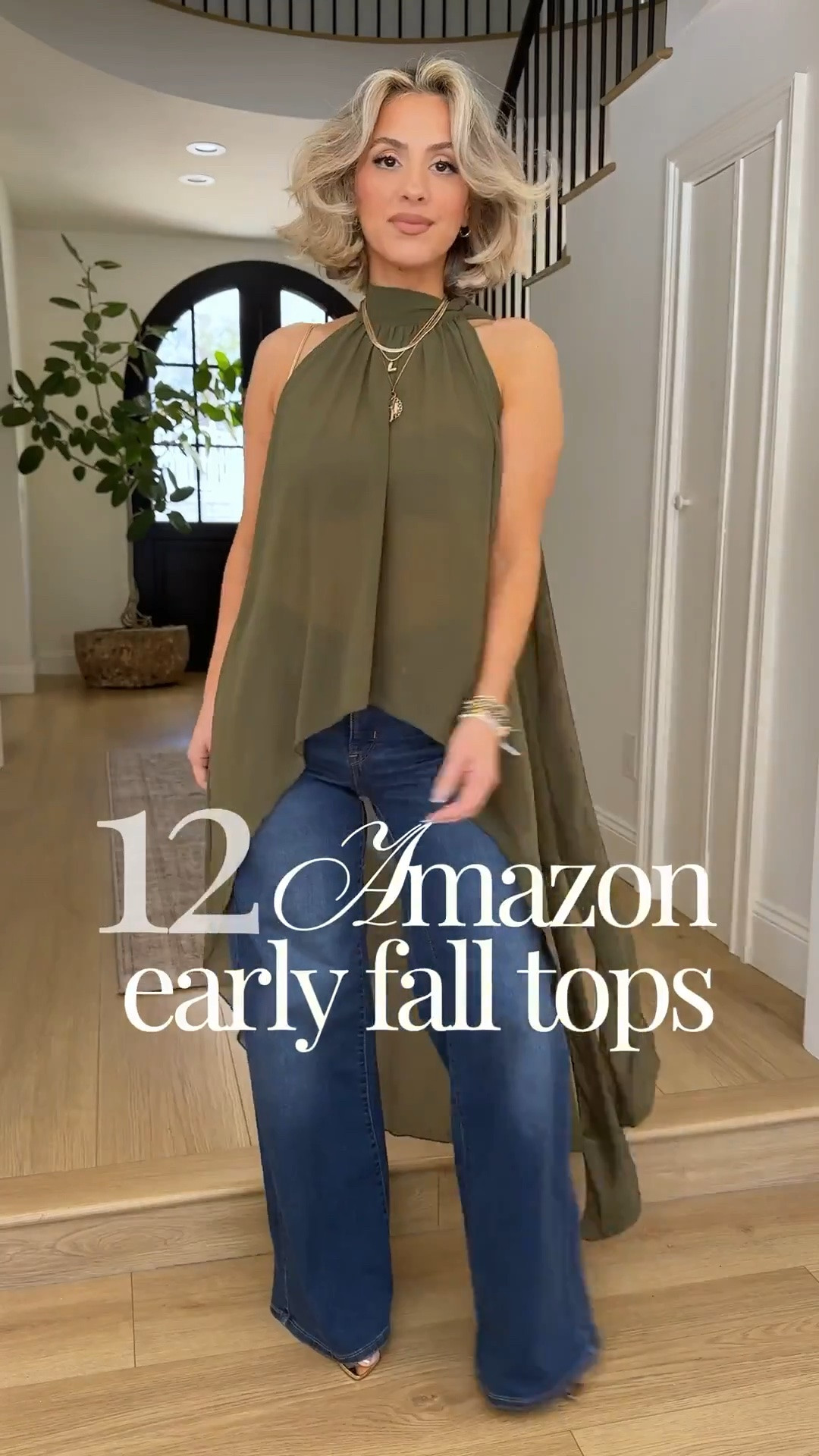 Amazon fall tops 😍 small in all tops | size 4 or 27 in jeans 

The top with the gold brooch is the sain silk cami and I pinned it with the brooch I have linked below.

These options are perfect for date night, brunch with the girls, easy way to instantly look and feel your best!

#LTKgrwm #LTKootd #LTKU