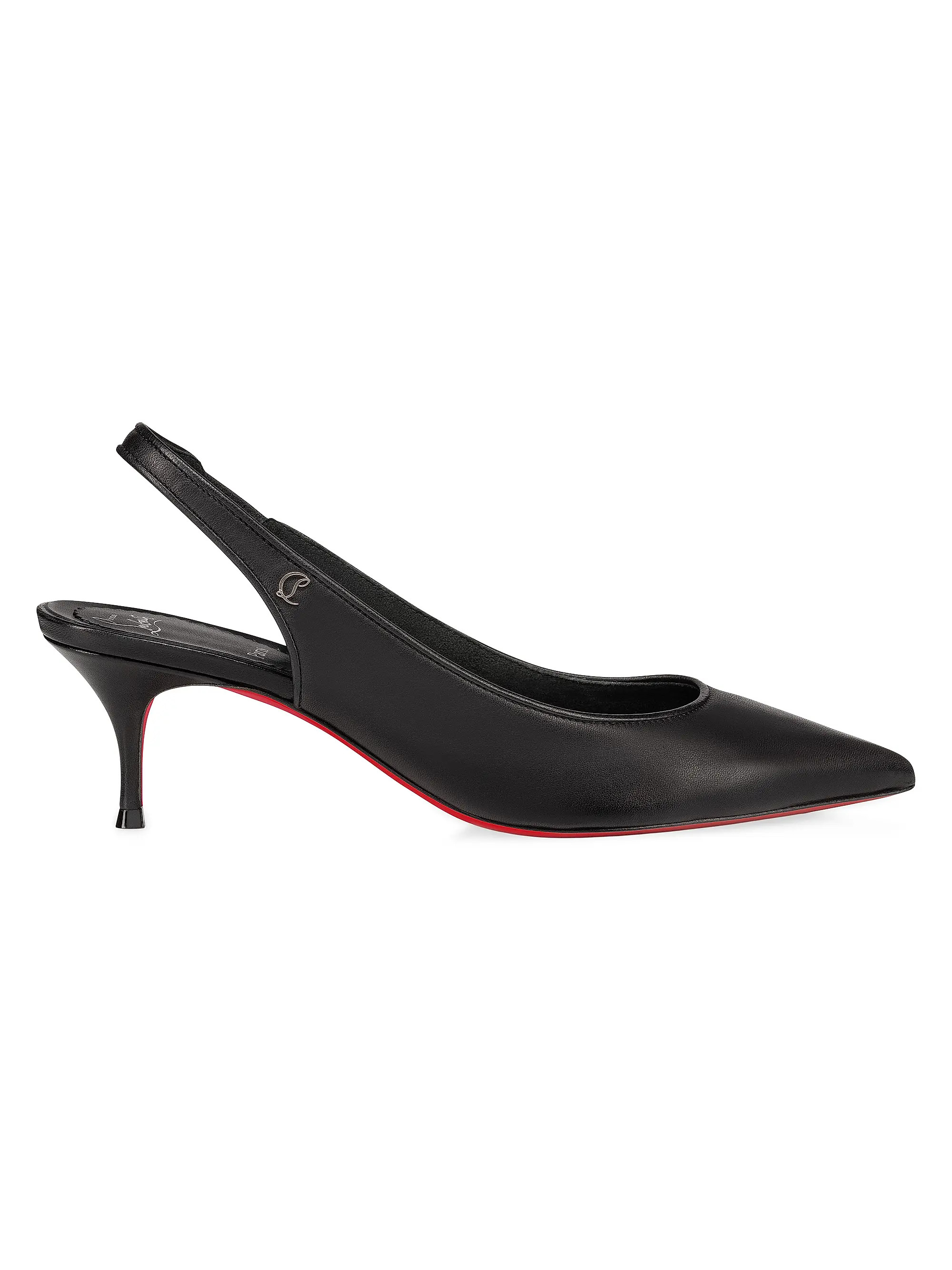 Christian Louboutin Sporty Kate 55MM Leather Slingback Pumps | Saks Fifth Avenue | Saks Fifth Avenue