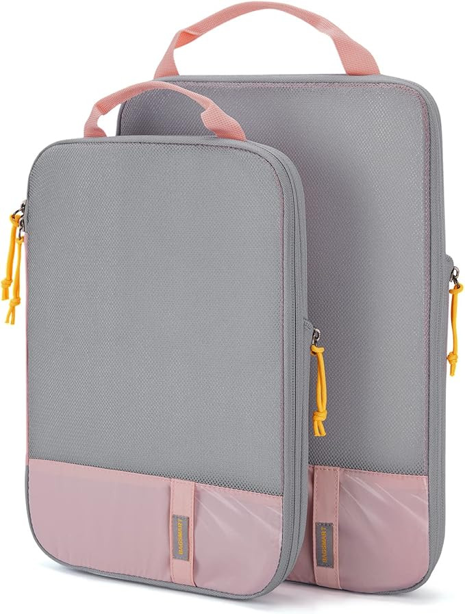 Compression Packing Cubes for Suitcases, BAGSMART 6 Set Travel Organizer Cubes for Travel Essenti... | Amazon (US)