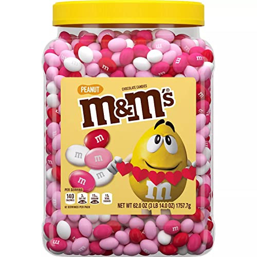M&M's Valentine's Day Peanut Candy Cupid's Mix Bulk Resealable Jar (62 Ounce) | Amazon (US)